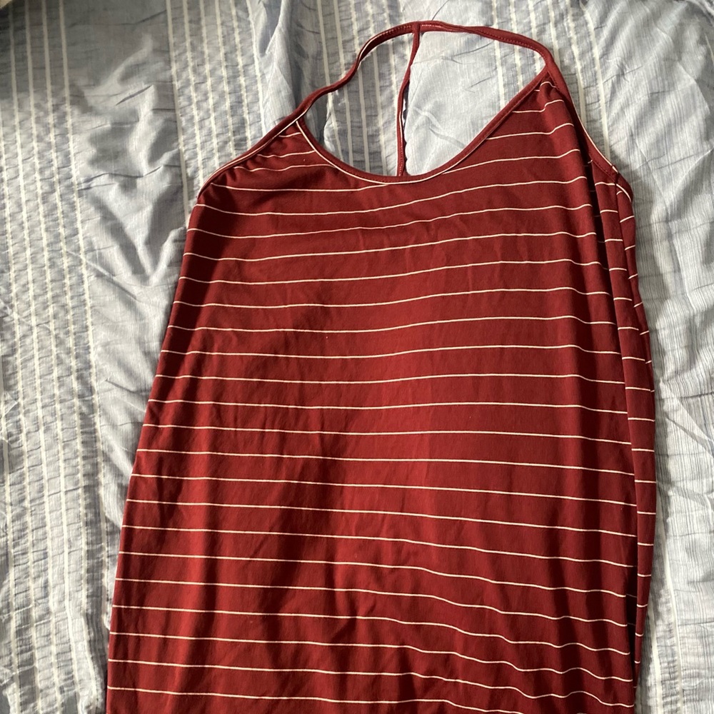 SHEIN: striped min dress with cross t back.